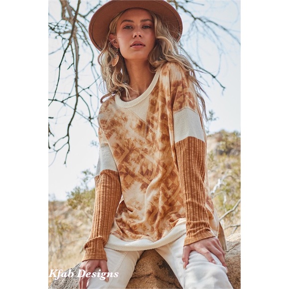 ❤️LAST! Boho Contrast Detail Aztec Print Top! - Picture 7 of 10